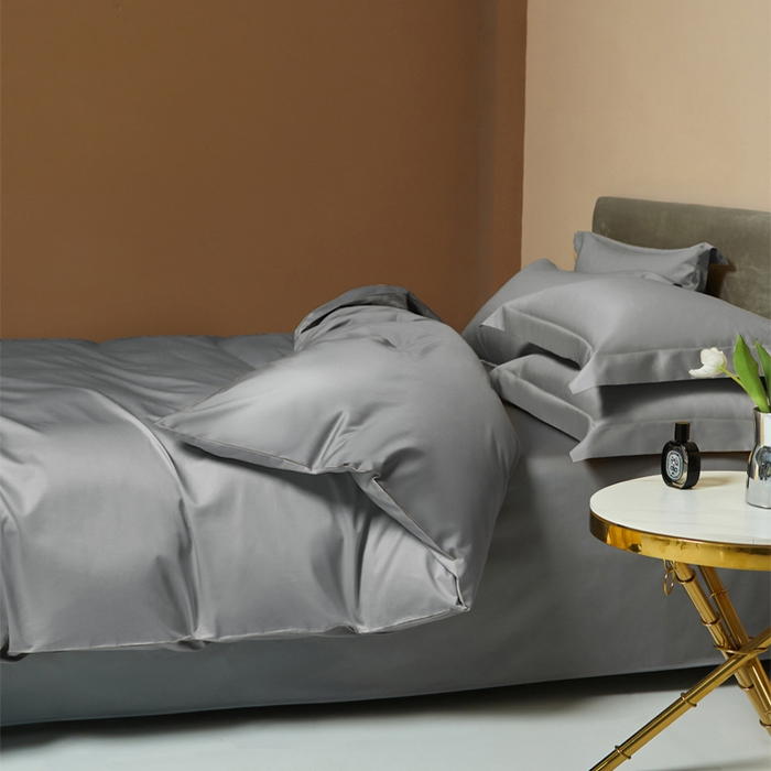 91家纺网 家纺一手货源 找家纺 柔觉家纺 柔系列A类100支长绒棉单品床单 富贵灰