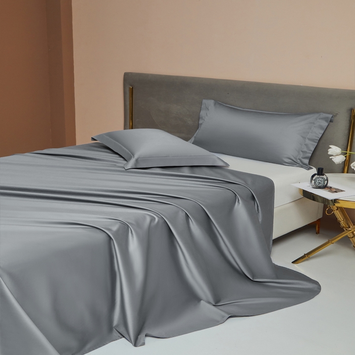 91家纺网 家纺一手货源 找家纺 柔觉家纺 柔系列A类100支长绒棉单品床单 富贵灰