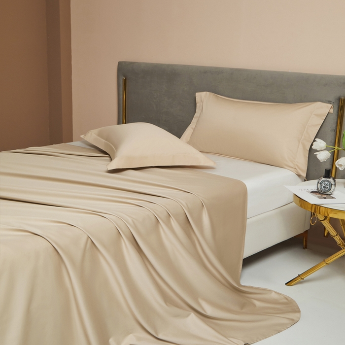 91家纺网 家纺一手货源 找家纺 柔觉家纺 柔系列A类100支长绒棉单品床单 香槟金