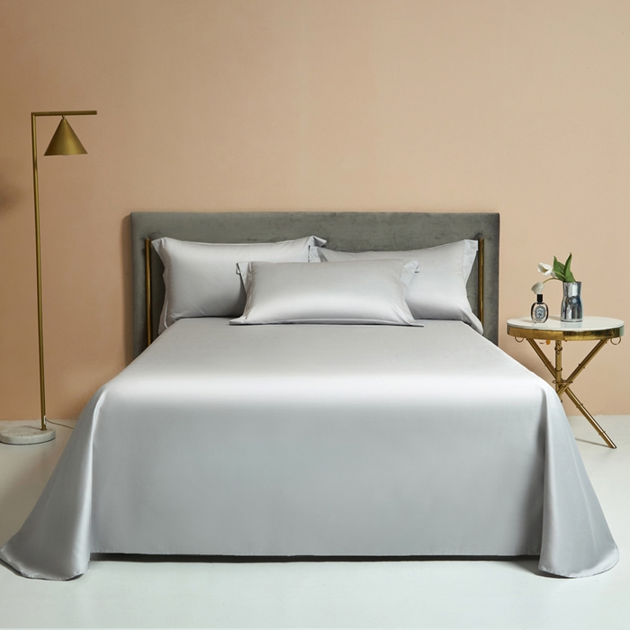 91家纺网 家纺一手货源 找家纺 柔觉家纺 柔系列A类100支长绒棉单品床单 雅致银