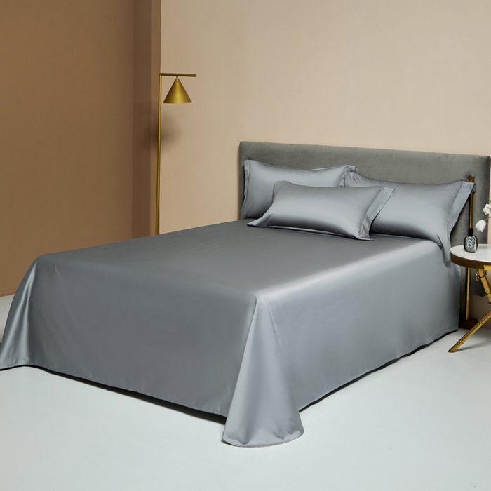 91家纺网 家纺一手货源 找家纺 柔觉家纺 柔系列A类100支长绒棉单品床单 富贵灰