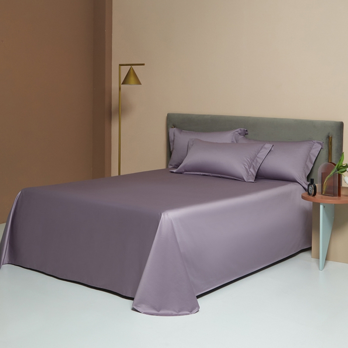 91家纺网 家纺一手货源 找家纺 柔觉家纺 柔系列A类100支长绒棉单品床单 蔷薇紫