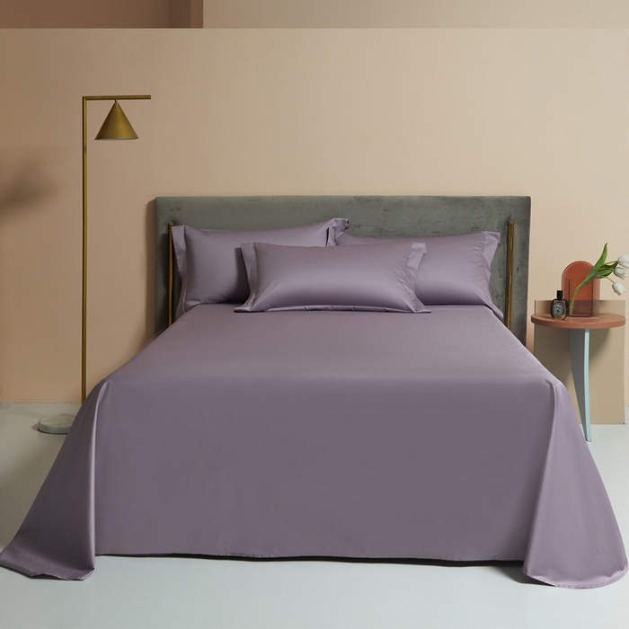 91家纺网 家纺一手货源 找家纺 柔觉家纺 柔系列A类100支长绒棉单品床单 蔷薇紫