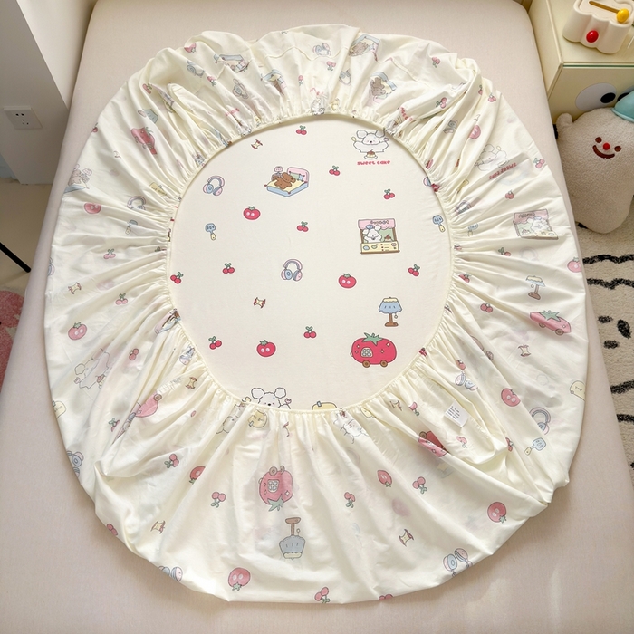 91家纺网 家纺一手货源 找家纺 典曼家纺 2025新款卡通印花单床笠 床笠单件 童画