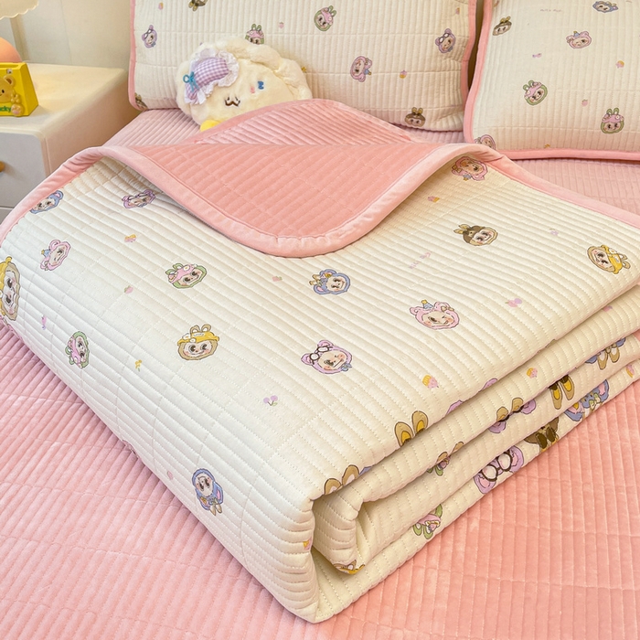 91家纺网 家纺一手货源 找家纺 （总）梵朴 2025新款A类棉加绒一面纯棉一面宝宝婴儿牛奶绒双面可用床盖单品学生床垫炕盖,小时代,小狗派对,薄荷糖樱桃,宠物狂欢,彩星汪汪,五彩小爱心,蓝色泡芙狗,沫熙花-绿,花园好友熊,波点蝴蝶结,甜美蝴蝶结紫,暖绒蓝小格,可可蓝格,潮流玩偶,花边蝴蝶结,组合图仅供展示不可下单