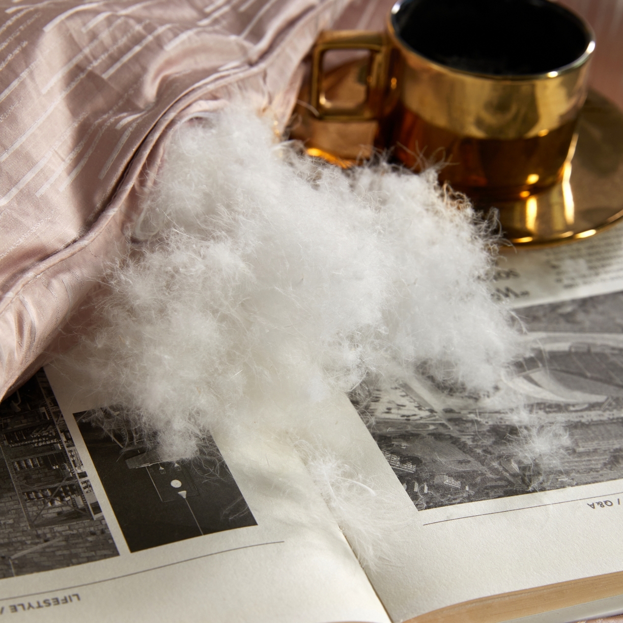 91家纺网 家纺一手货源 找家纺 华盛羽绒被壳 2025新款金丝银线羽绒被婚庆羽绒被羽绒被壳 金银丝豆沙