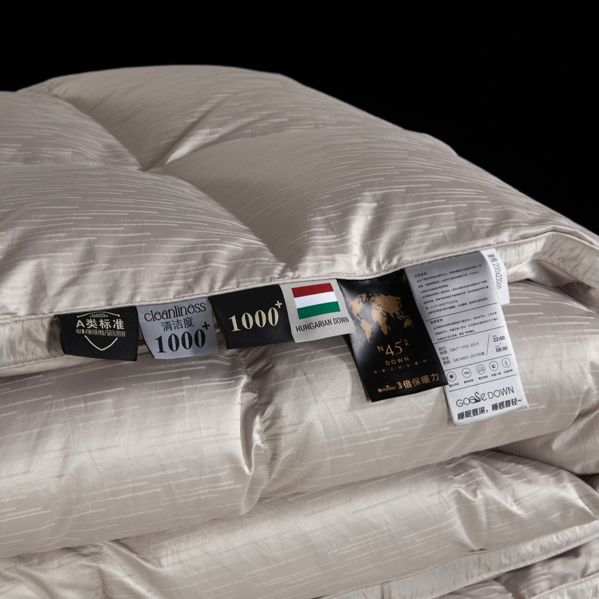 91家纺网 家纺一手货源 找家纺 御眠纺羽绒被壳 2025新款金丝银线羽绒被婚庆羽绒被羽绒被壳 金银丝灰色