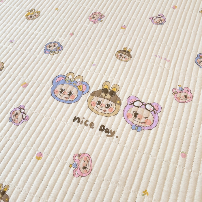 91家纺网 家纺一手货源 找家纺 梵朴 2025新款A类棉加绒一面纯棉一面宝宝婴儿牛奶绒双面可用床盖单品学生床垫炕盖 小时代