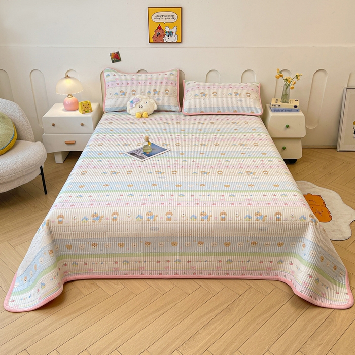 91家纺网 家纺一手货源 找家纺 梵朴 2025新款A类棉加绒一面纯棉一面宝宝婴儿牛奶绒双面可用床盖单品学生床垫炕盖 小狗派对