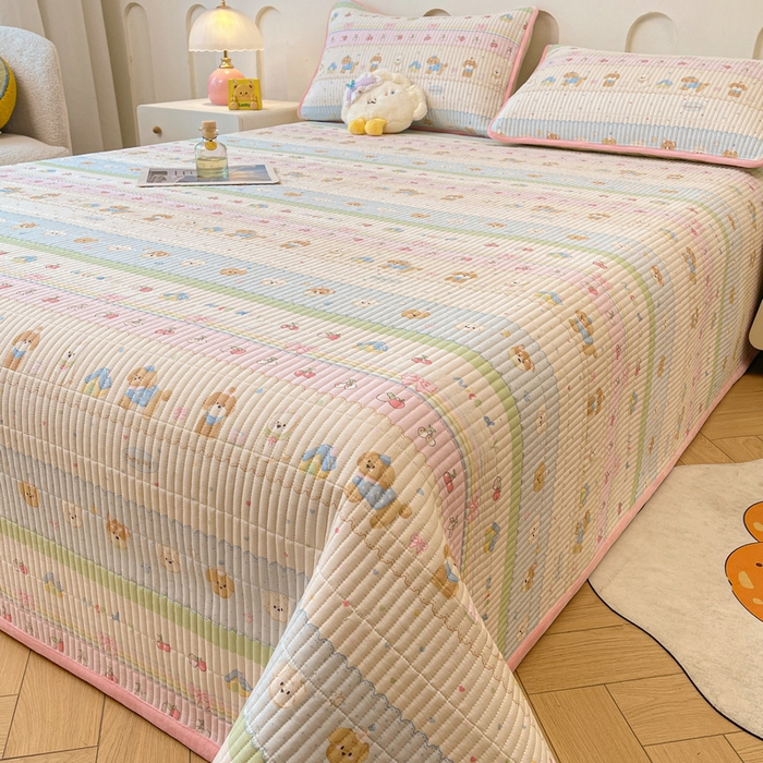 91家纺网 家纺一手货源 找家纺 梵朴 2025新款A类棉加绒一面纯棉一面宝宝婴儿牛奶绒双面可用床盖单品学生床垫炕盖 小狗派对