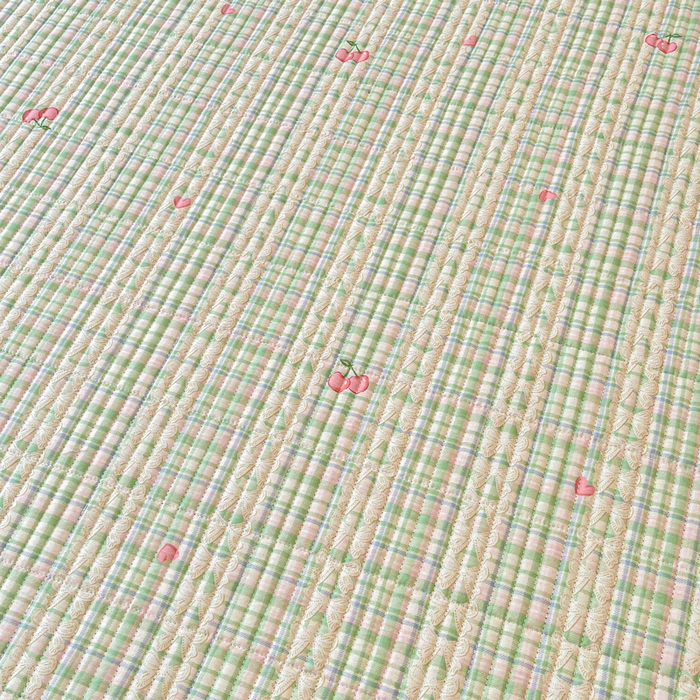 91家纺网 家纺一手货源 找家纺 梵朴 2025新款A类棉加绒一面纯棉一面宝宝婴儿牛奶绒双面可用床盖单品学生床垫炕盖 薄荷糖樱桃