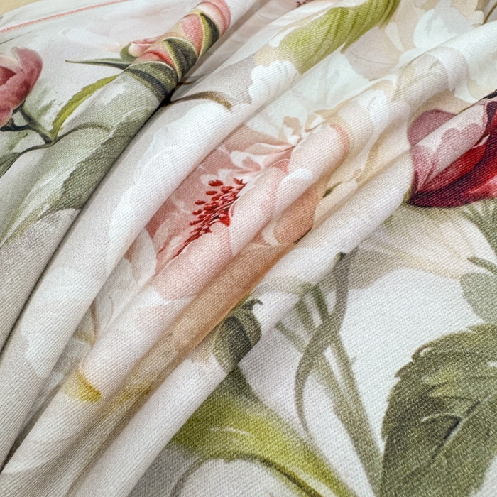 91家纺网 家纺一手货源 找家纺 凌鼎 2025新款100%全棉磨毛四件套数码印花加厚纯棉磨毛四件套 轻盈花语