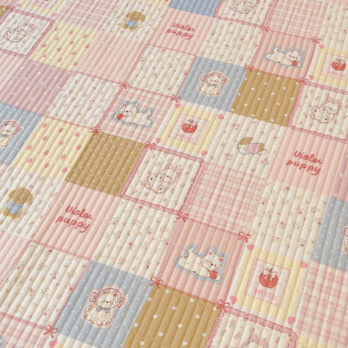 91家纺网 家纺一手货源 找家纺 梵朴 2025新款A类棉加绒一面纯棉一面宝宝婴儿牛奶绒双面可用床盖单品学生床垫炕盖 宠物狂欢