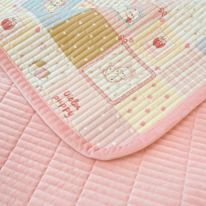 91家纺网 家纺一手货源 找家纺 梵朴 2025新款A类棉加绒一面纯棉一面宝宝婴儿牛奶绒双面可用床盖单品学生床垫炕盖 宠物狂欢