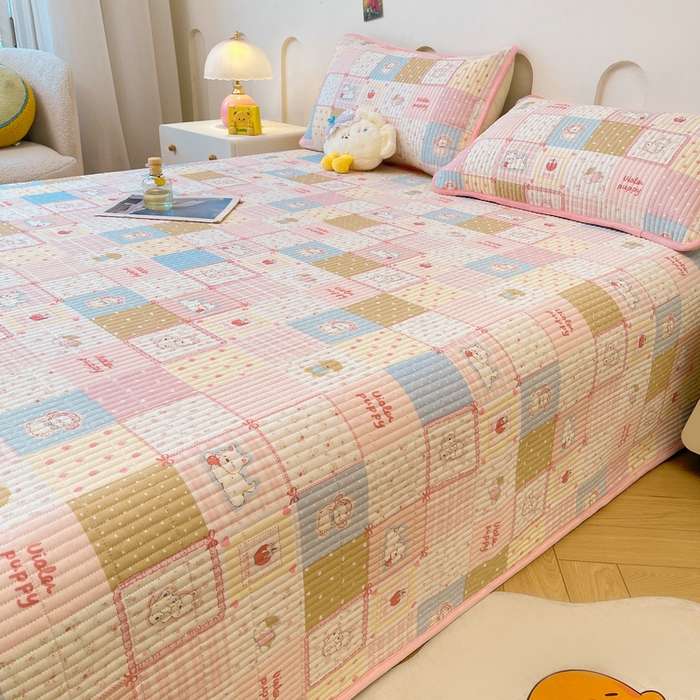 91家纺网 家纺一手货源 找家纺 梵朴 2025新款A类棉加绒一面纯棉一面宝宝婴儿牛奶绒双面可用床盖单品学生床垫炕盖 宠物狂欢