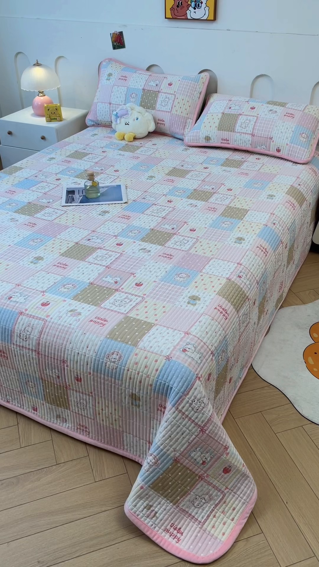 91家纺网 家纺一手货源 找家纺 梵朴 2025新款A类棉加绒一面纯棉一面宝宝婴儿牛奶绒双面可用床盖单品学生床垫炕盖 宠物狂欢