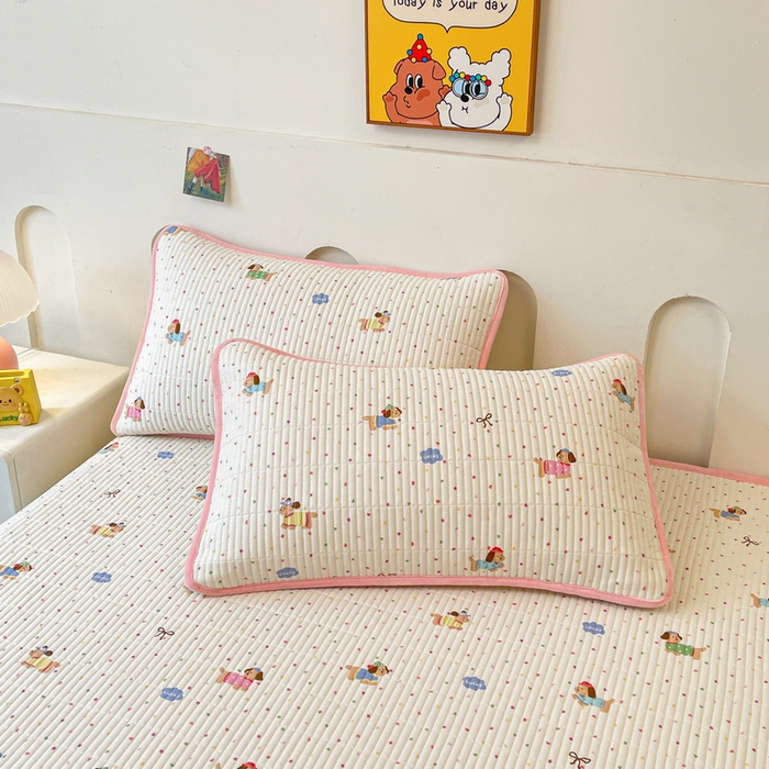 91家纺网 家纺一手货源 找家纺 梵朴 2025新款A类棉加绒一面纯棉一面宝宝婴儿牛奶绒双面可用床盖单品学生床垫炕盖 彩星汪汪