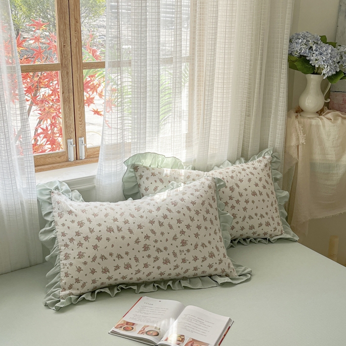 91家纺网 家纺一手货源 找家纺 库里梦家纺 2025网红直播爆款亚麻木棉皱皱纱夹棉床盖 语彩