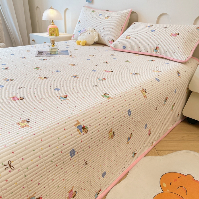 91家纺网 家纺一手货源 找家纺 梵朴 2025新款A类棉加绒一面纯棉一面宝宝婴儿牛奶绒双面可用床盖单品学生床垫炕盖 彩星汪汪