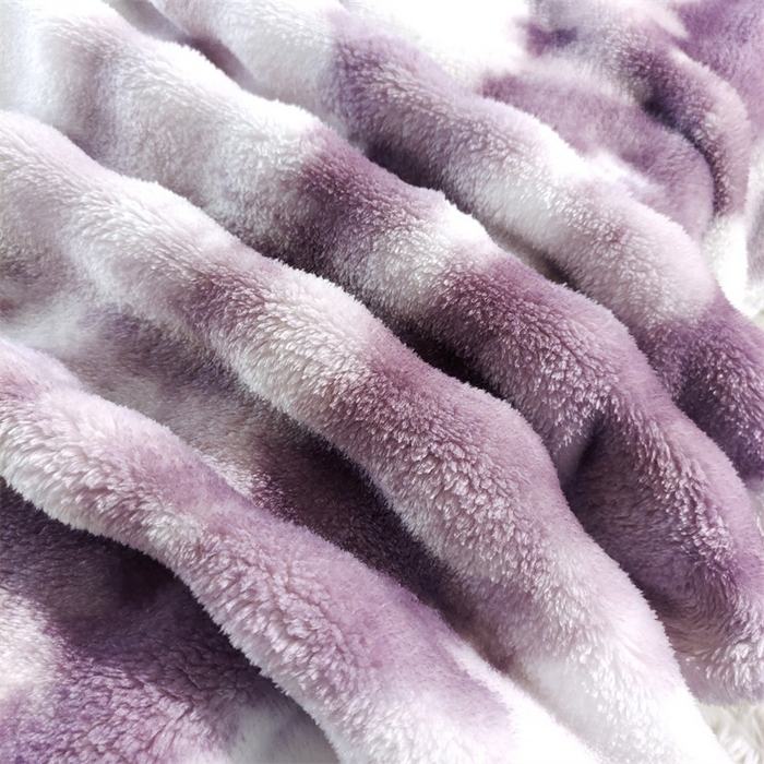 91家纺网 家纺一手货源 找家纺 悦织湾家纺 2025新款仿兔毛绒托斯仿兔毛绒毛毯纯色印花牛奶绒休闲盖毯午睡小毯子 新款大理石纹-紫