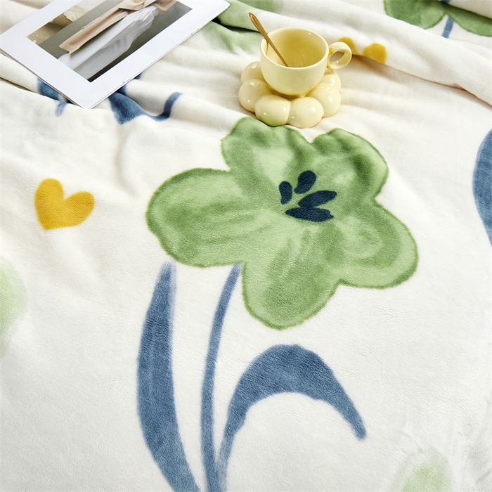 91家纺网 家纺一手货源 找家纺 悦织湾家纺 2025新款仿兔毛绒托斯仿兔毛绒毛毯纯色印花牛奶绒休闲盖毯午睡小毯子 春风里