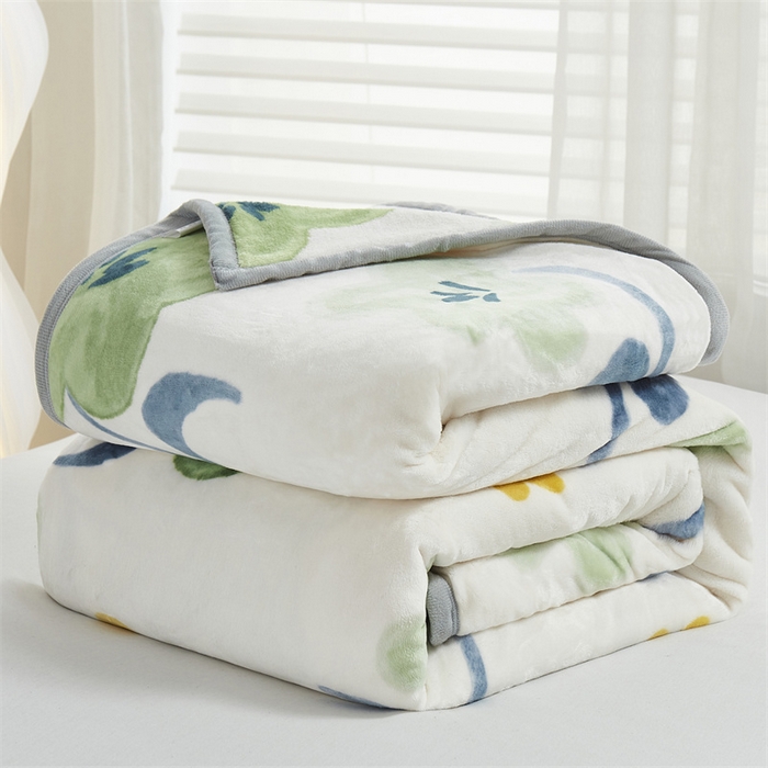 91家纺网 家纺一手货源 找家纺 悦织湾家纺 2025新款仿兔毛绒托斯仿兔毛绒毛毯纯色印花牛奶绒休闲盖毯午睡小毯子 春风里