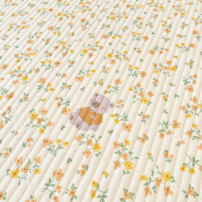 91家纺网 家纺一手货源 找家纺 梵朴 2025新款A类棉加绒一面纯棉一面宝宝婴儿牛奶绒双面可用床盖单品学生床垫炕盖 花园好友熊