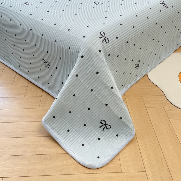 91家纺网 家纺一手货源 找家纺 梵朴 2025新款A类棉加绒一面纯棉一面宝宝婴儿牛奶绒双面可用床盖单品学生床垫炕盖 波点蝴蝶结