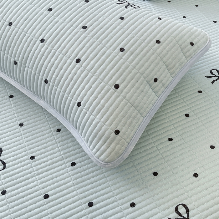 91家纺网 家纺一手货源 找家纺 梵朴 2025新款A类棉加绒一面纯棉一面宝宝婴儿牛奶绒双面可用床盖单品学生床垫炕盖 波点蝴蝶结