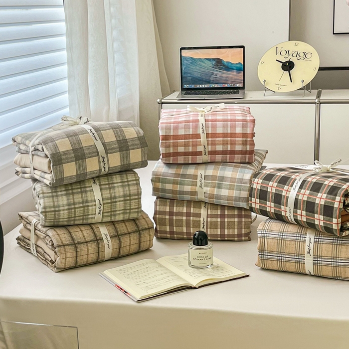 91家纺网 家纺一手货源 找家纺 （总）斯卡诺家纺 2025新款亲肤舒适原麻亚麻水洗棉四件套