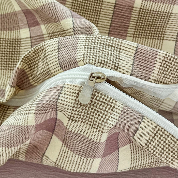 91家纺网 家纺一手货源 找家纺 斯卡诺家纺 2026新款亲肤舒适原麻亚麻皱皱纱四件套水洗棉简麻四件套 格调-紫