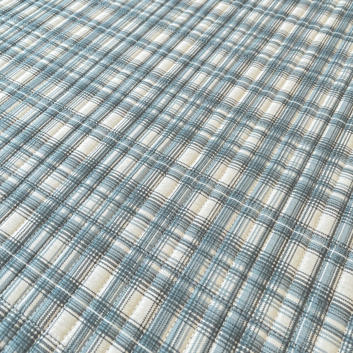 91家纺网 家纺一手货源 找家纺 梵朴 2025新款A类棉加绒一面纯棉一面宝宝婴儿牛奶绒双面可用床盖单品学生床垫炕盖 可可蓝格