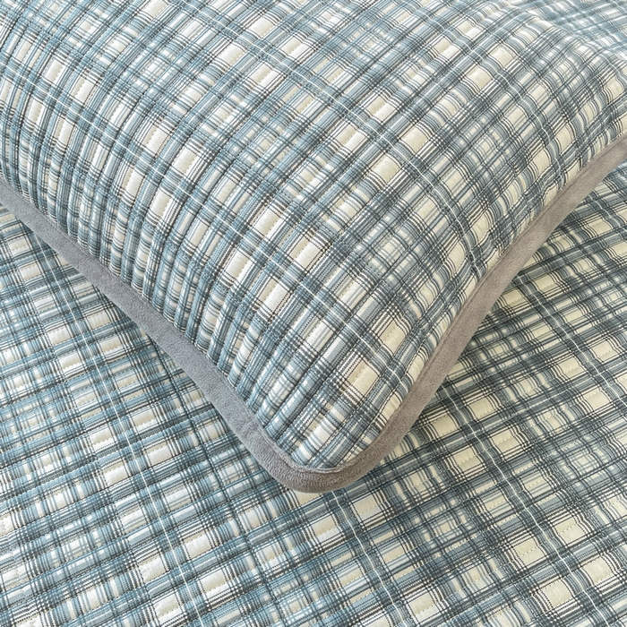 91家纺网 家纺一手货源 找家纺 梵朴 2025新款A类棉加绒一面纯棉一面宝宝婴儿牛奶绒双面可用床盖单品学生床垫炕盖 可可蓝格