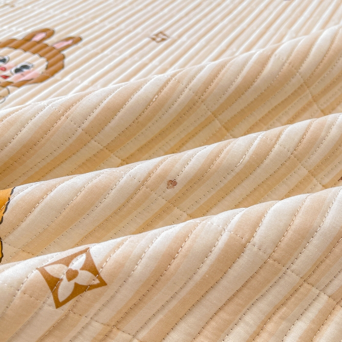 91家纺网 家纺一手货源 找家纺 梵朴 2025新款A类棉加绒一面纯棉一面宝宝婴儿牛奶绒双面可用床盖单品学生床垫炕盖 潮流玩偶