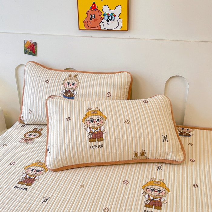 91家纺网 家纺一手货源 找家纺 梵朴 2025新款A类棉加绒一面纯棉一面宝宝婴儿牛奶绒双面可用床盖单品学生床垫炕盖 潮流玩偶