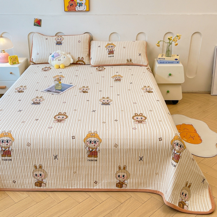 91家纺网 家纺一手货源 找家纺 梵朴 2025新款A类棉加绒一面纯棉一面宝宝婴儿牛奶绒双面可用床盖单品学生床垫炕盖 潮流玩偶