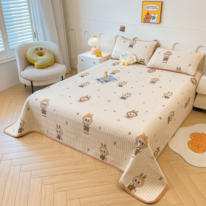 91家纺网 家纺一手货源 找家纺 梵朴 2025新款A类棉加绒一面纯棉一面宝宝婴儿牛奶绒双面可用床盖单品学生床垫炕盖 潮流玩偶