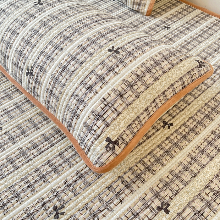 91家纺网 家纺一手货源 找家纺 梵朴 2025新款A类棉加绒一面纯棉一面宝宝婴儿牛奶绒双面可用床盖单品学生床垫炕盖 花边蝴蝶结