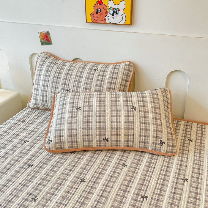 91家纺网 家纺一手货源 找家纺 梵朴 2025新款A类棉加绒一面纯棉一面宝宝婴儿牛奶绒双面可用床盖单品学生床垫炕盖 花边蝴蝶结