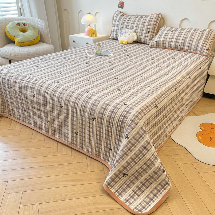 91家纺网 家纺一手货源 找家纺 梵朴 2025新款A类棉加绒一面纯棉一面宝宝婴儿牛奶绒双面可用床盖单品学生床垫炕盖 花边蝴蝶结