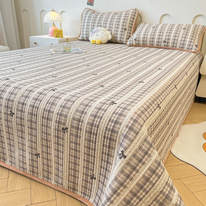 91家纺网 家纺一手货源 找家纺 梵朴 2025新款A类棉加绒一面纯棉一面宝宝婴儿牛奶绒双面可用床盖单品学生床垫炕盖 花边蝴蝶结