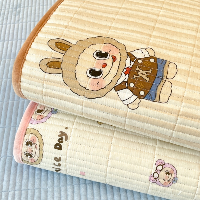 91家纺网 家纺一手货源 找家纺 梵朴 2025新款A类棉加绒一面纯棉一面宝宝婴儿牛奶绒双面可用床盖单品学生床垫炕盖 组合图仅供展示不可下单