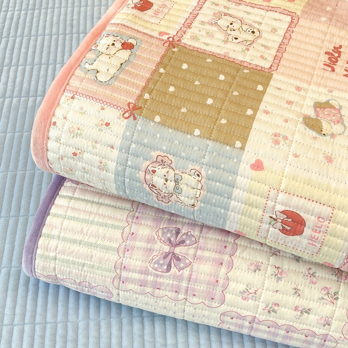 91家纺网 家纺一手货源 找家纺 梵朴 2025新款A类棉加绒一面纯棉一面宝宝婴儿牛奶绒双面可用床盖单品学生床垫炕盖 组合图仅供展示不可下单