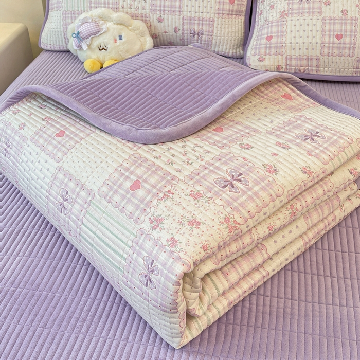 91家纺网 家纺一手货源 找家纺 （总）梵朴 2025新款A类棉加绒一面纯棉一面宝宝婴儿牛奶绒双面可用床盖单品学生床垫炕盖