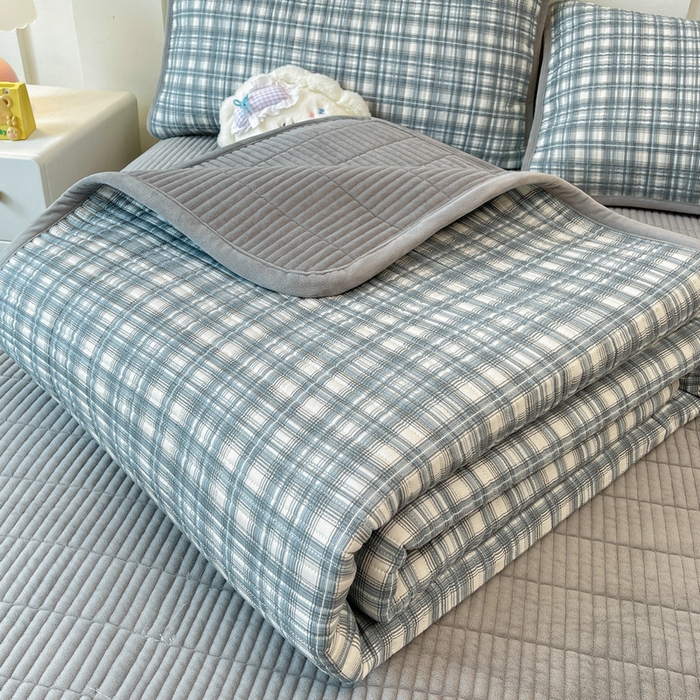 91家纺网 家纺一手货源 找家纺 （总）梵朴 2025新款A类棉加绒一面纯棉一面宝宝婴儿牛奶绒双面可用床盖单品学生床垫炕盖