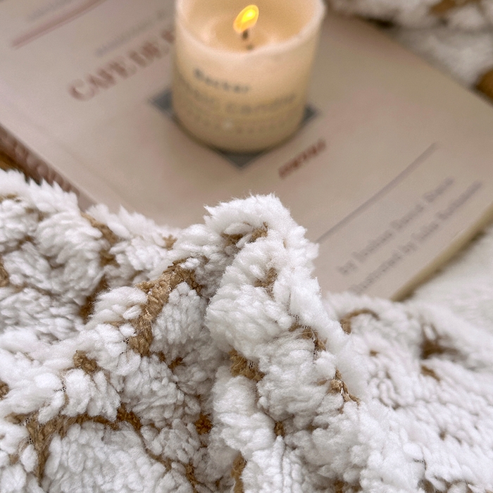 91家纺网 家纺一手货源 找家纺 家贝爱 2025秋冬新款高克重塔芙绒提花四件套 扶摇-咖