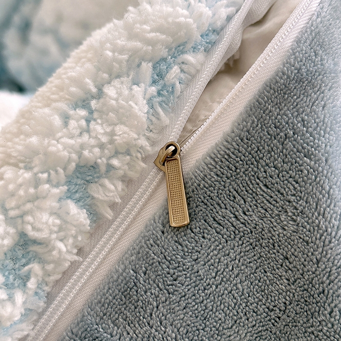 91家纺网 家纺一手货源 找家纺 家贝爱 2025秋冬新款高克重塔芙绒提花四件套 扶摇-兰