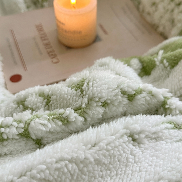 91家纺网 家纺一手货源 找家纺 家贝爱 2025秋冬新款高克重塔芙绒提花四件套 扶摇-绿