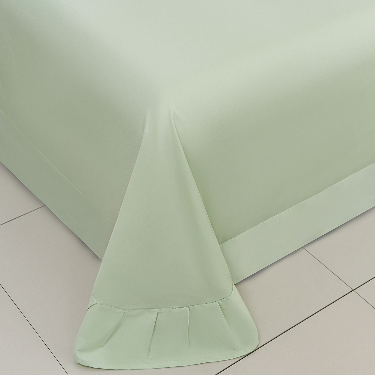 91家纺网 家纺一手货源 找家纺 绒小宣 2025新款13372全棉绣花四件套-轻舞 风铃-青