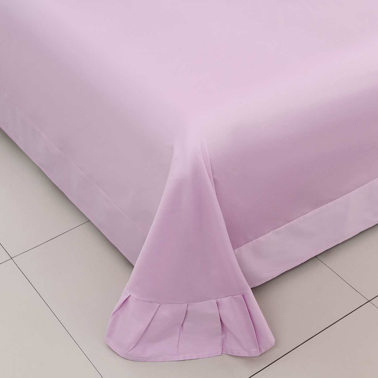 91家纺网 家纺一手货源 找家纺 绒小宣 2025新款13372全棉绣花四件套-轻舞 风铃-紫